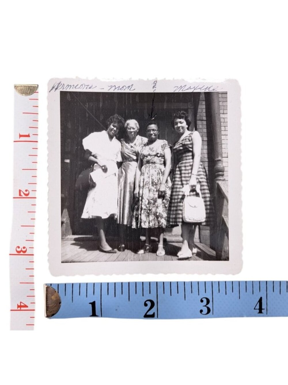 Vintage Black White Photo African American Women Dresses History Family 1950s - Picture 7 of 7
